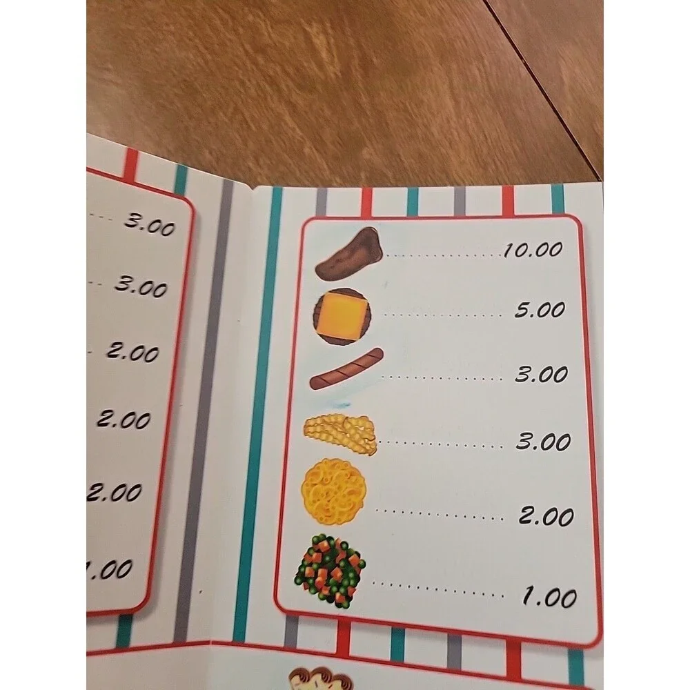 Melissa & Doug Star Diner Restaurant Play Set Menu Replacement & napkins‎